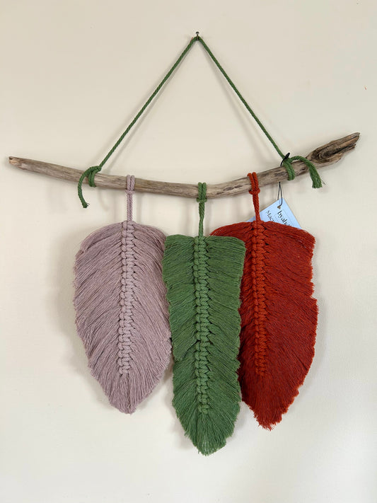 Macrame Feather Wall Hanging Decor
